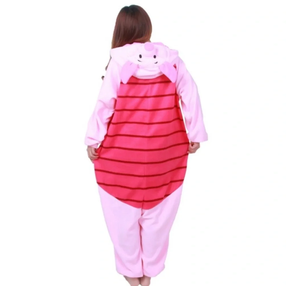 Pink Piglet Onesie Halloween Costume Unisex Men Women XL Winnie the Pooh
